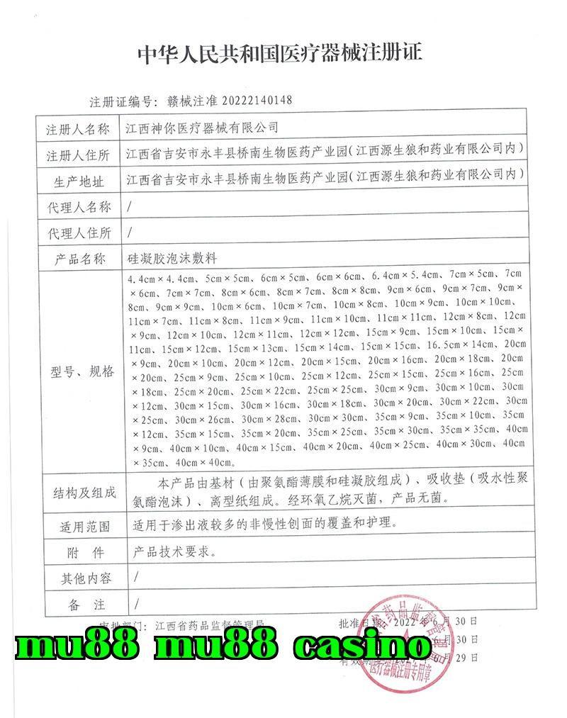 Silicone gel foam dressing registration certificate Silicone gel foam dressing registration certificate